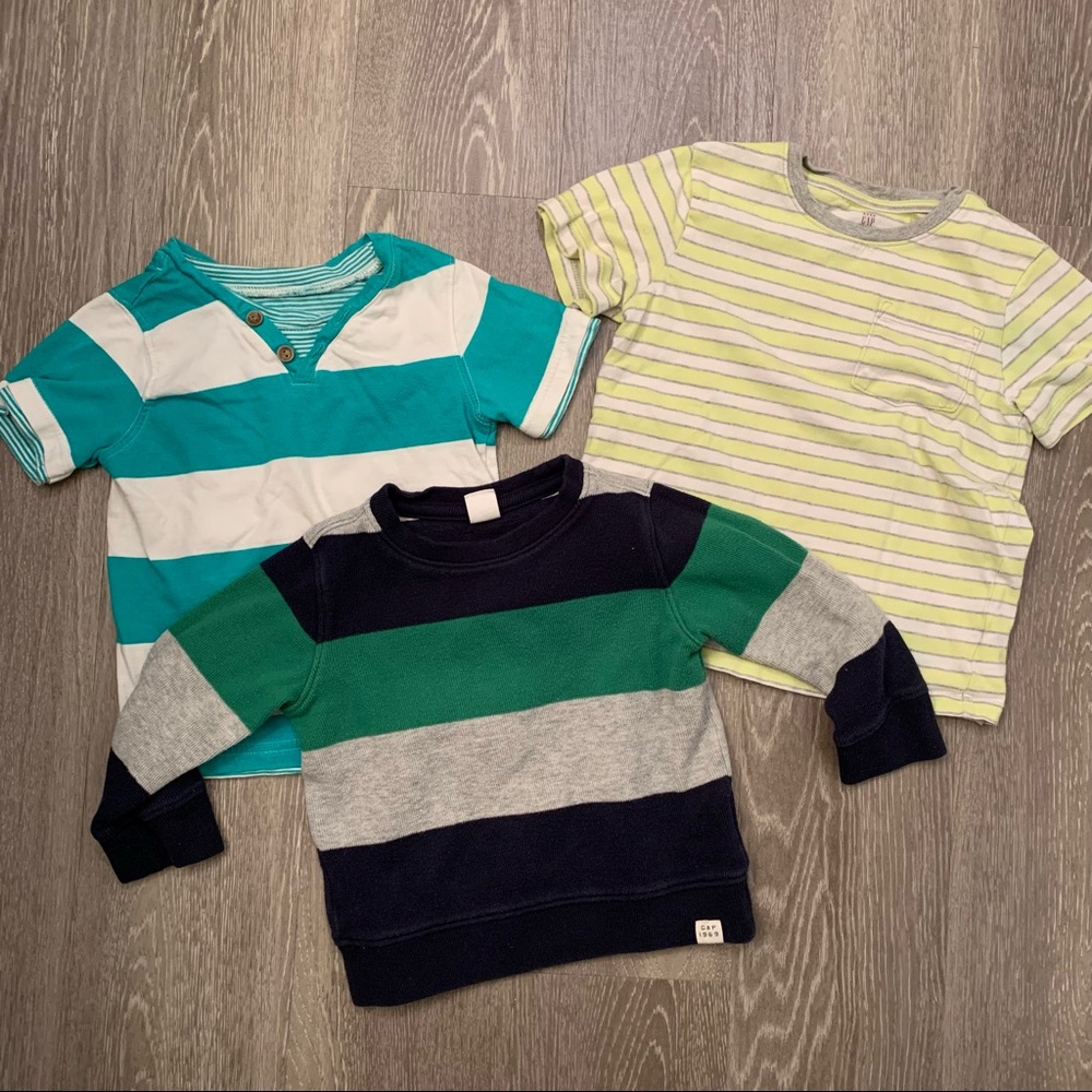Baby Gap Toddler Shirts & Sweater Bundle Toddler‎ Boy’s Size 3-5 Years
